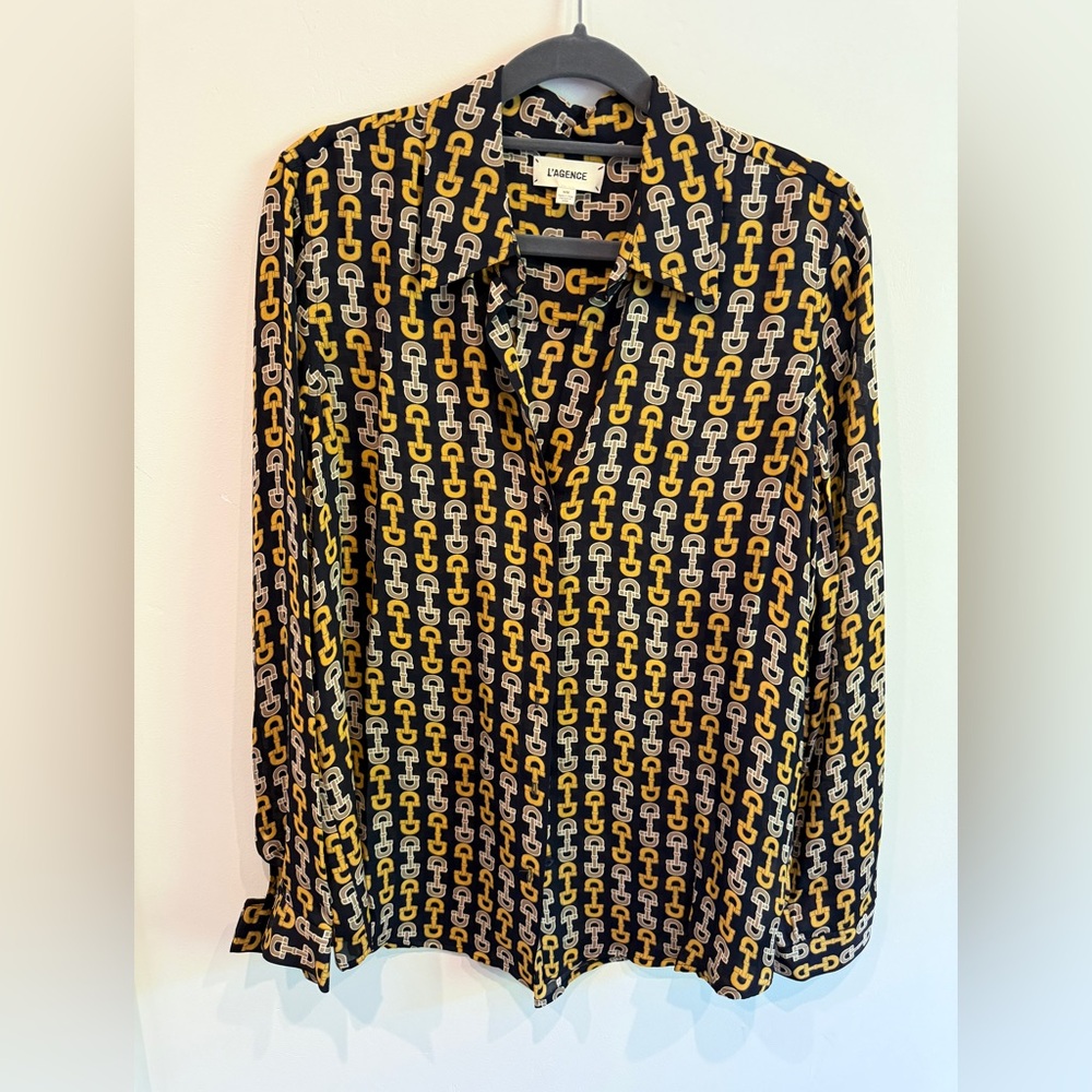 L’AGENCE Silk Blouse, Size M